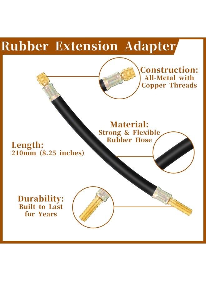PAWSONIFY 6Pcs Valve Extension, 45° 90° 135° Tyre Valve Extension Adapter with 150mm 180mm 200mm Tyre Valve Extension Adapter for Universal Rv Cars Truck Motorcycle Bike Scooter - Image 3